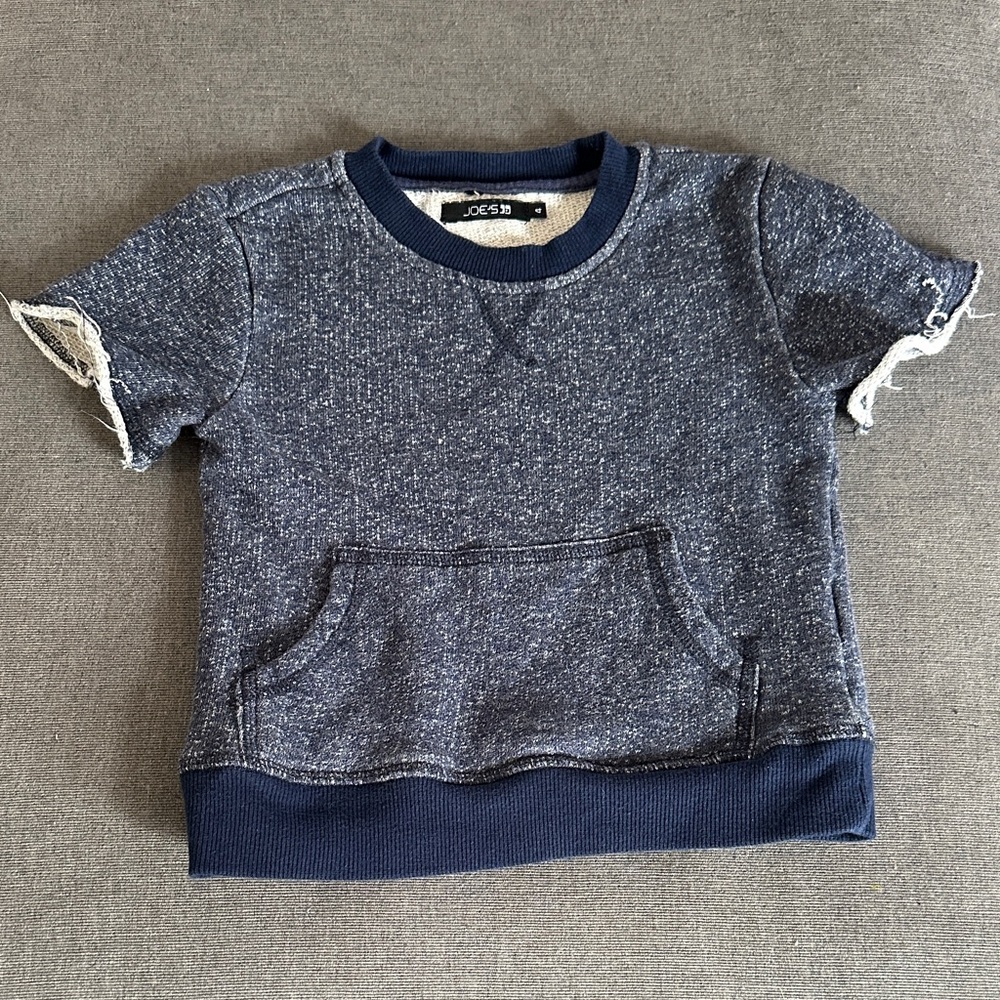 Joe's Jeans Navy Short Sleeve Sweatshirt